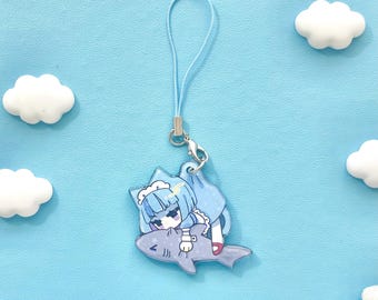 Menhera Tenshi Kaiwai Cat Maid Shark Yami Kawaii Holo Phone Charm