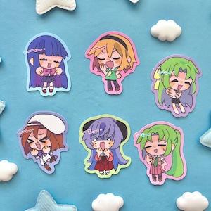Higurashi no Naku Koro Ni Vinyl Sticker Rika Satoko Hanyuu Rena Mion Shion