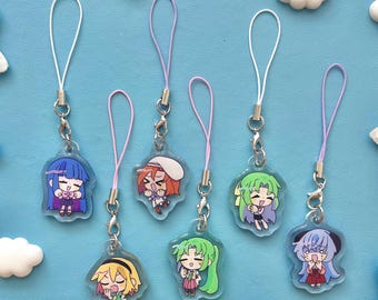 Higurashi no naku koro ni Rika Hanyuu Satoko Rena Mion Shion Phone Charm Keychain