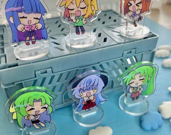 Higurashi no naku koro ni Rika Hanyuu Satoko Rena Mion Shion Acrylic Standee Desk Buddy