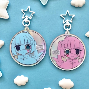 Tenshi Kaiwai Mizuiro Cybercore Webcore CD Disco Holo Charm Llavero
