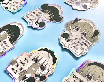 Menhera Sticker Yami Kawaii Yamikawaii Maid Dishwaterproof Holo Sticker