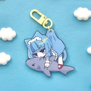Menhera Tenshi Kaiwai Cat Maid Shark Yami Kawaii Holo Charm