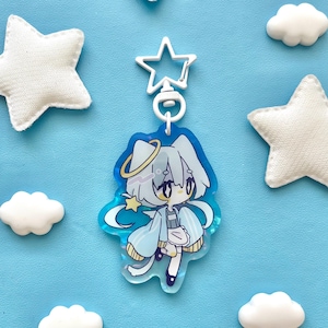 Tenshi Kaiwai Mizuiro Catgirl Shell Pattern Charm Keychain