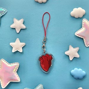 Heart Phone Charm Yami Kawaii Anatomically Correct Heart Charm
