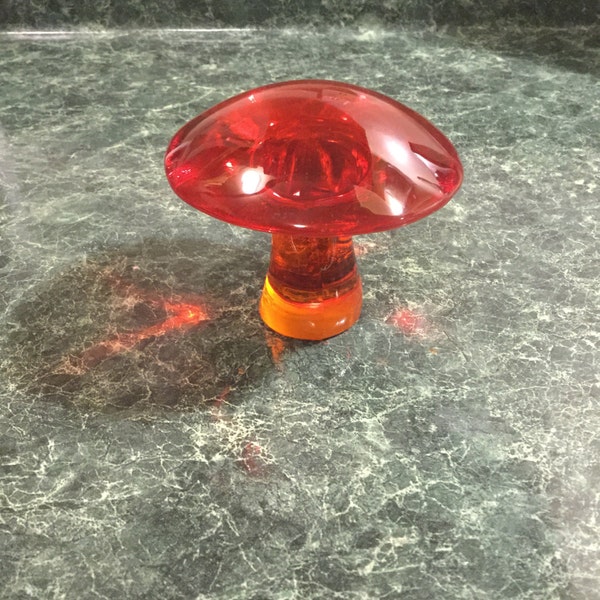 Vintage Viking Orange Mushroom Paperweight