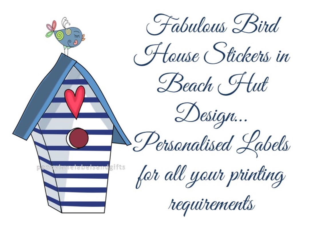 Birdhouse Stickers/Personalised Address Labels/Stickers for all