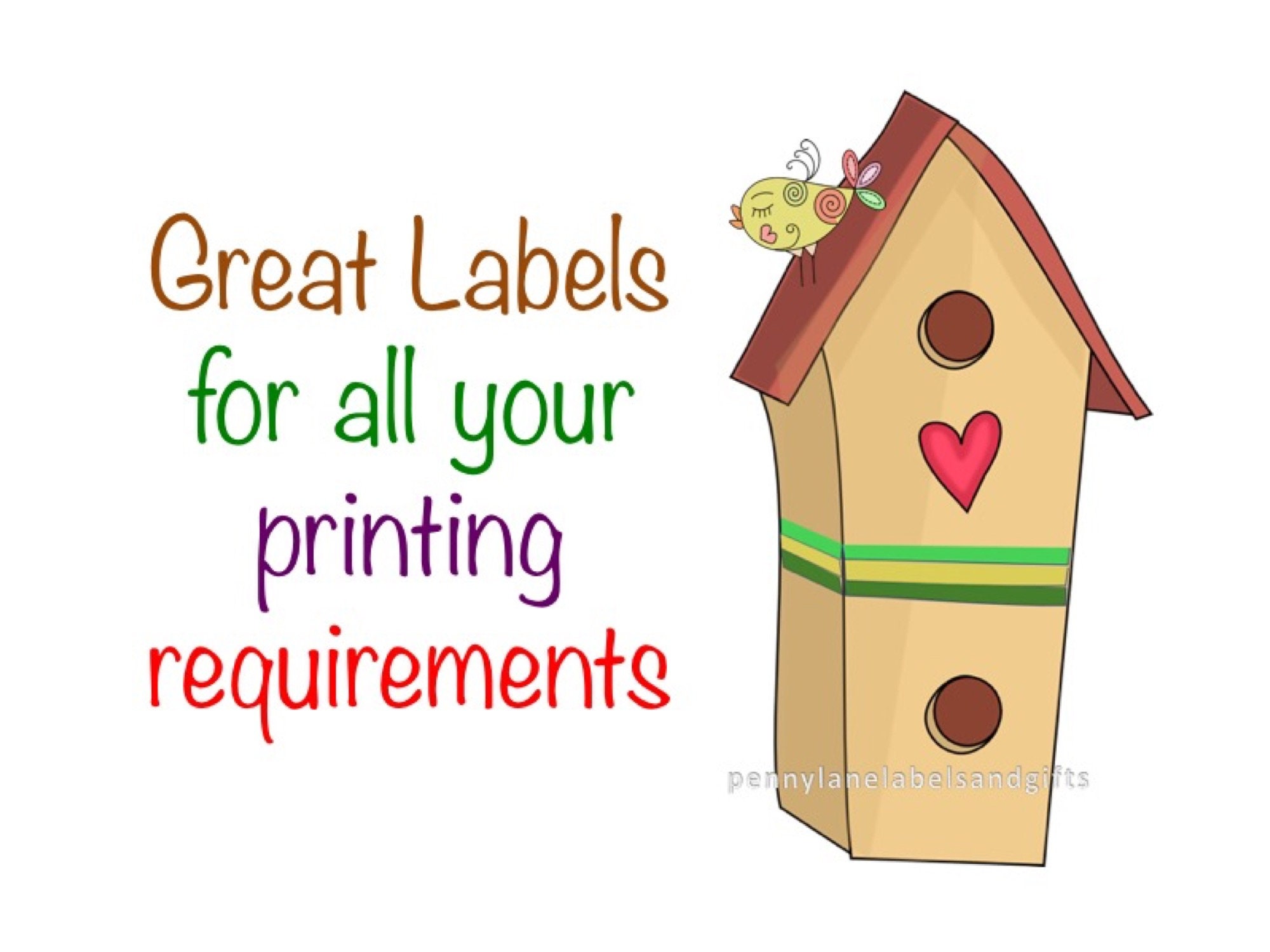 Birdhouse Stickers/Personalised Address Labels/Stickers for all