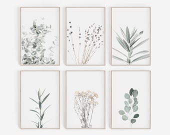 Set of 6 Prints, DIGITAL Prints, Botanical Prints, Botanical Posters, Farmhouse Prints, Farmhouse Wall Art, Farmhouse Decor, Home Decor, Art