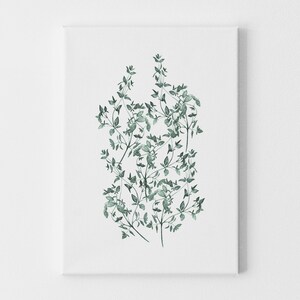 Thyme Print, Digital Print, Botanical Print, Printable Wall Art, Kitchen Wall Art, Green Wall Art, Art Print, Prints, Botanical Poster, Art image 3