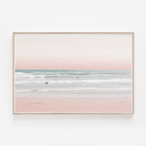 Beach Digital Print, Pastel Wall Art, Pastel Print, Digital Print, Wall Art Prints, Large Wall Art, Horizontal Print, Horizontal Wall Art