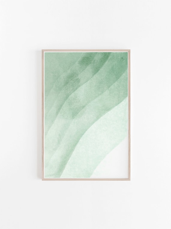 Green Wall Art Digital Print Wall Art Mint Green Art Green Etsy