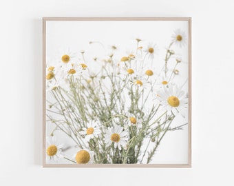 Farmhouse Print, Digital Print, Farmhouse Wall Art, Camomile Print, Wall Art, Farmhouse Art Decor, Square, 8x10, 8.5x11, 5x7, 11x14 Prints