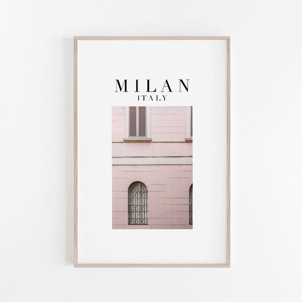 Milan Poster,Italy Print,Italy Wall Art,Pink Wall Art,Art Print,Photography,Travel Print,Milano Print,Architectural Print,Pastel Wall Art