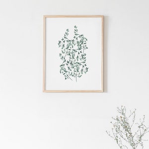 Thyme Print, Digital Print, Botanical Print, Printable Wall Art, Kitchen Wall Art, Green Wall Art, Art Print, Prints, Botanical Poster, Art image 4