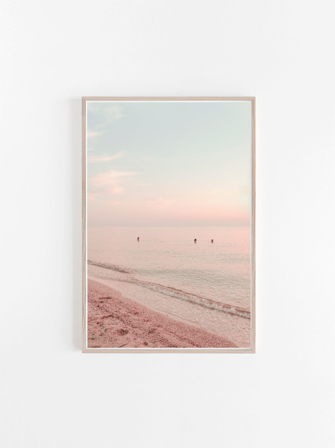 Beach Print, Sunset Print, Pink Wall Art, Photography, Beach Art Print