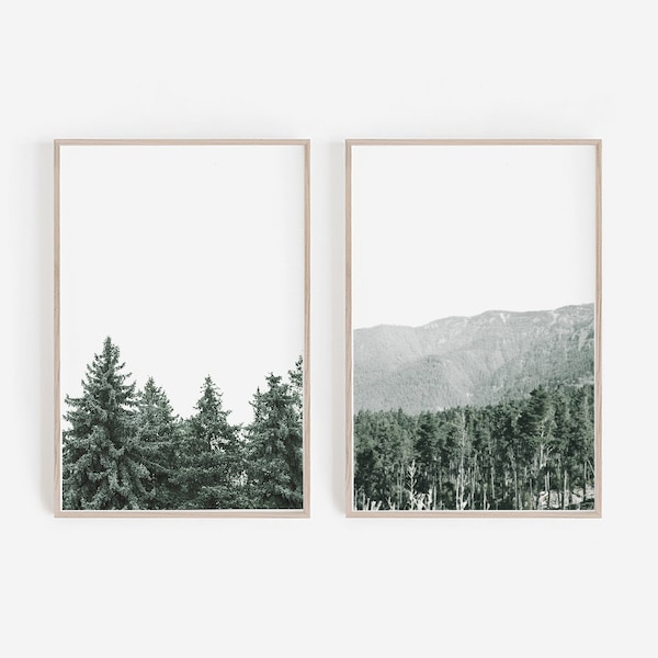 Forest Print,Nature Prints,Wall Art Set,Printable Wall Art,Digital Download,Set of 2 Wall Art,Prints,Set of 2,Large Wall Art,Printable Art