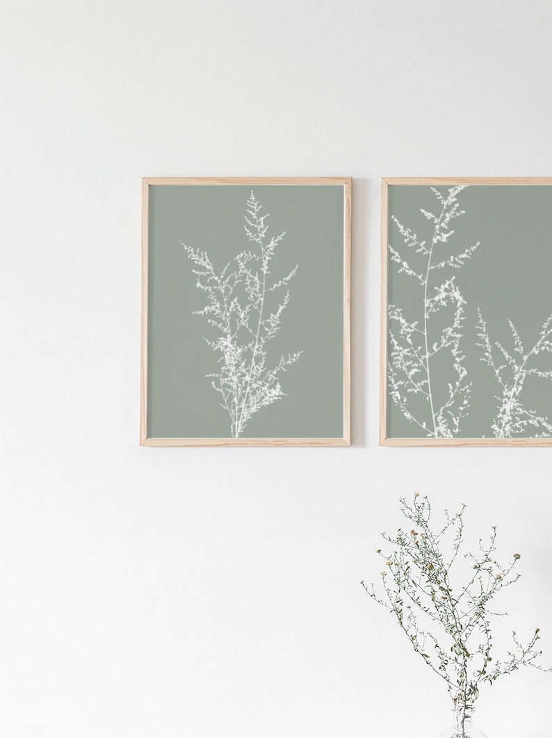Digital Prints Sage Green Prints Green Wall Art Botanical Etsy Canada