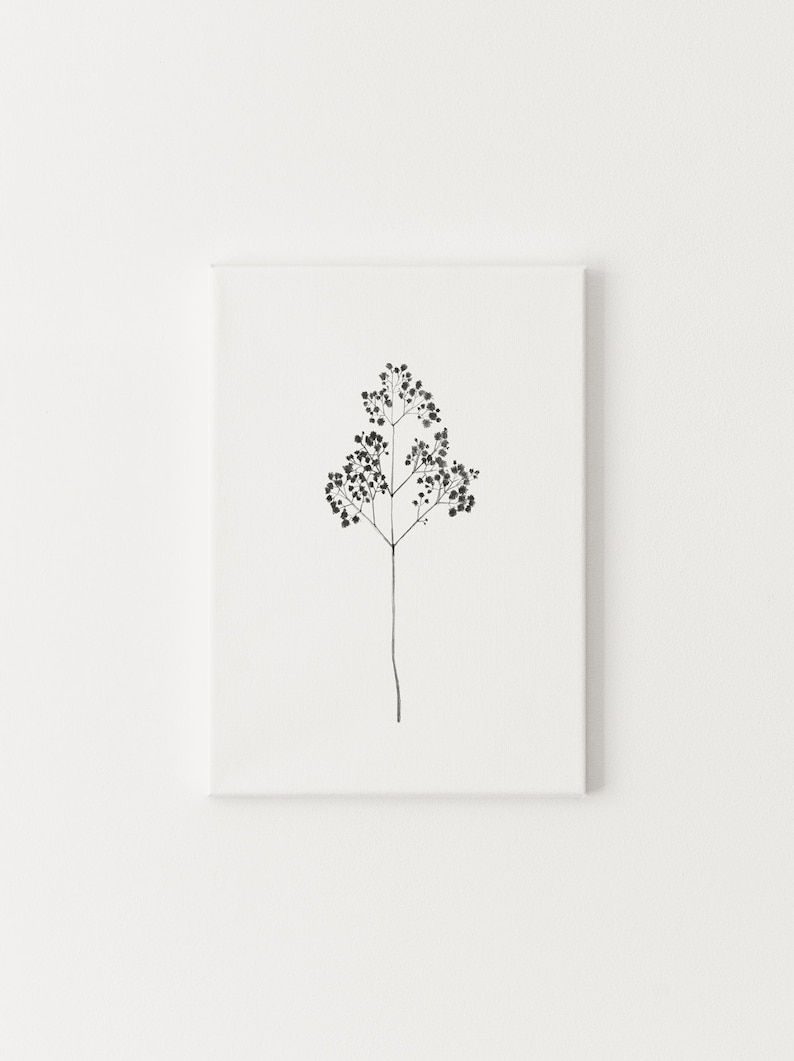 Digital DIY Print,Branch Print,Branch Drawing,Farmhouse Print,Farmhouse Wall Art,Art Print,Baby breath Print,Botanical Print,Farmhouse Art