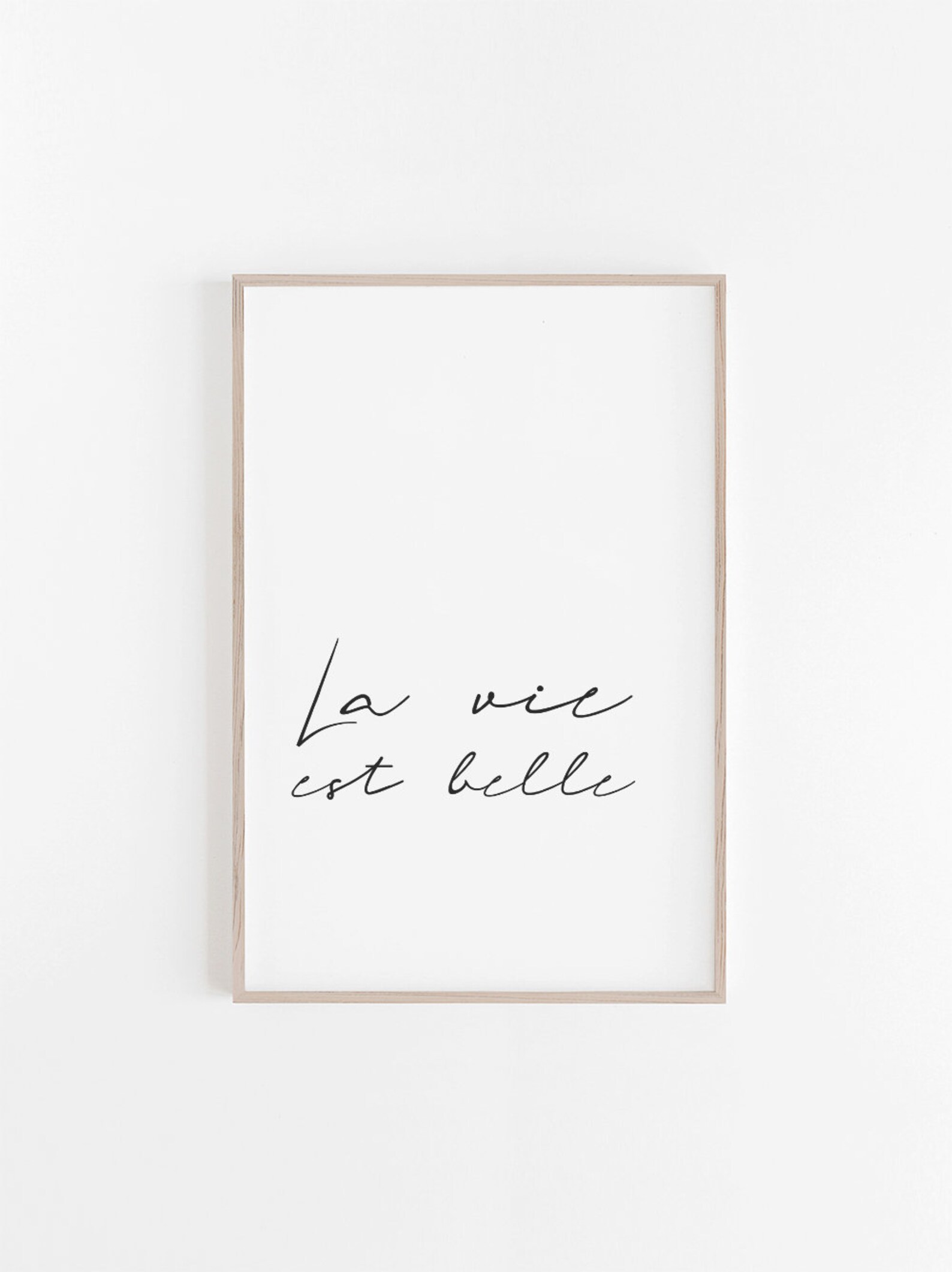 French Print Quote Print Printable Wall Art Black and White | Etsy