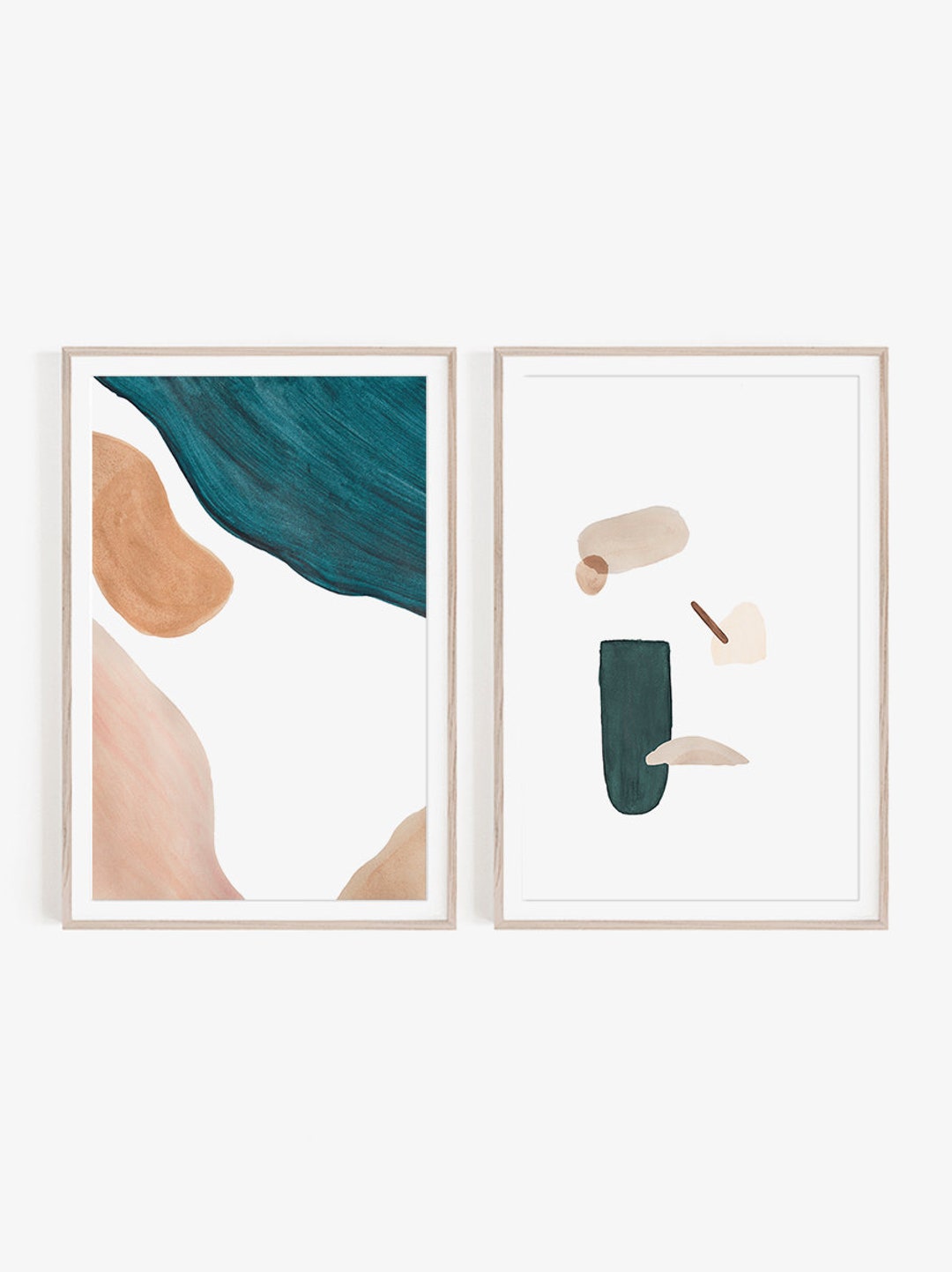 Set of 2 Prints, Abstract Prints, Prints Set, Watercolour Prints ...