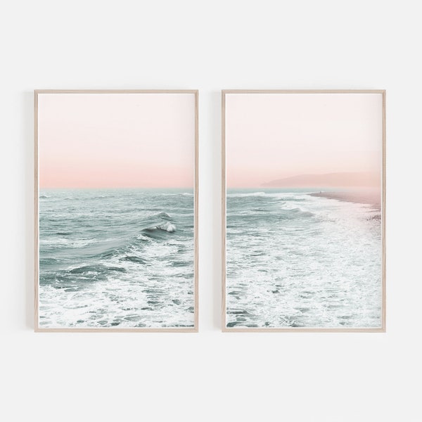 Digital, Wall Art, Beach Prints, Wall Decor, Set of 2 Prints, Beach Wall Art, Wall Art, Coastal Wall Art, Set of Prints, Home Decor, Prints