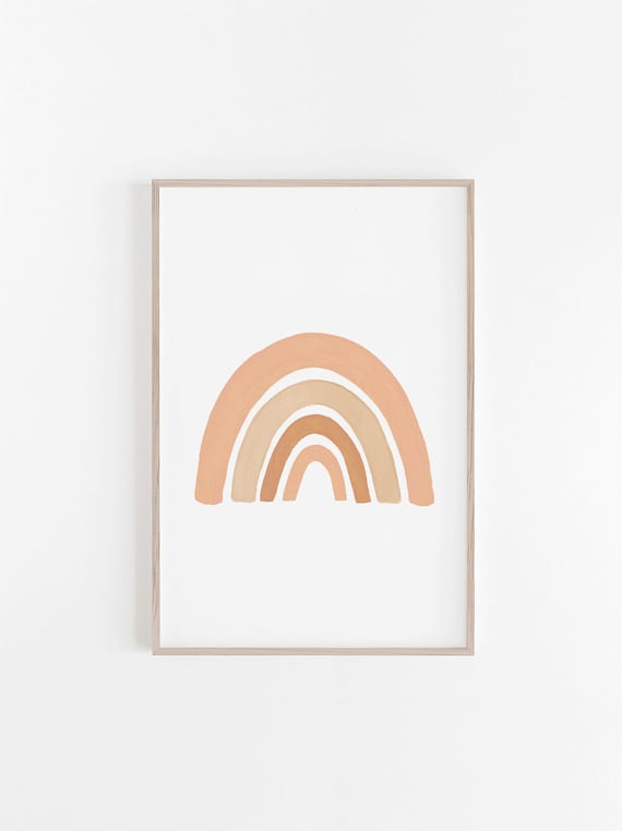 Rainbow Print Rainbow Wall Art Whimsical Print Whimsical Etsy