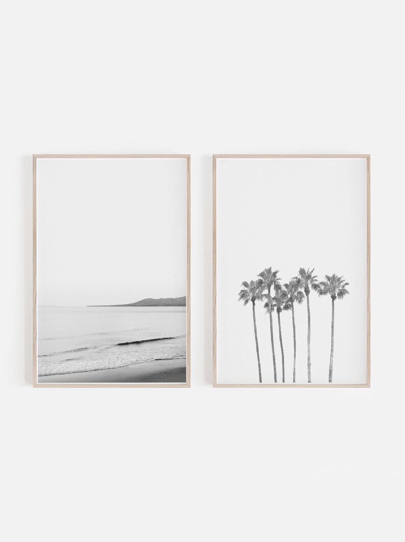 Set of 2 Prints Black and White Prints Black and White Art Etsy