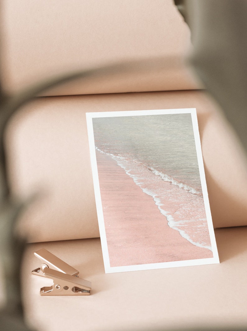 Beach Print Coastal Wall Art Pink Wall Art Coastal Art Etsy