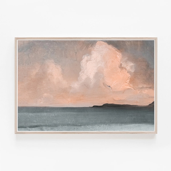 Wall Art, Digital Print, Sunset Landscape, Large Wall Art, Sunset Decor, Art Print, Beach Print, Painting Art, Beach Wall Art, Printable Art