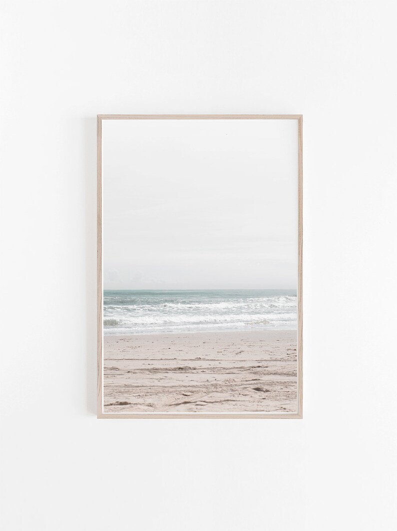 Beach Print Digital Prints Blue Wall Art Beach Decor Beach Etsy