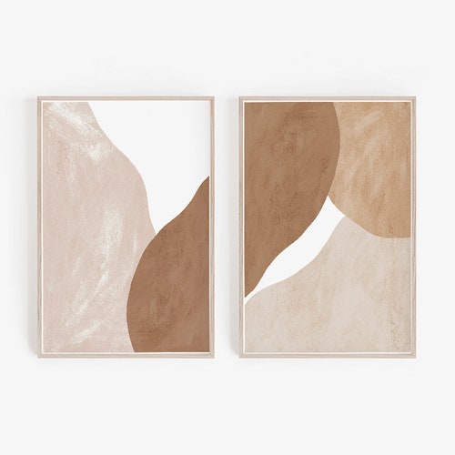 DIY Wall Art Prints Set of 2 Prints Abstract Prints Etsy