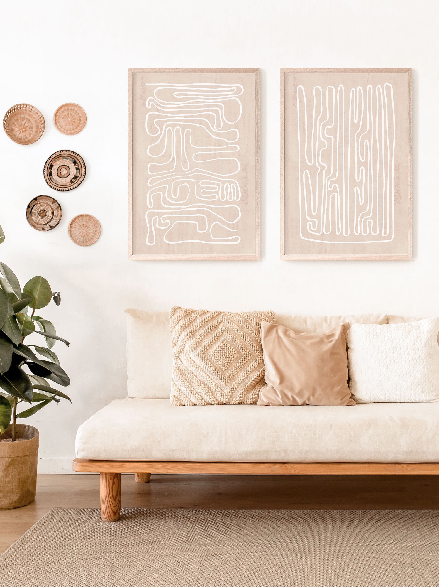 Digital Prints Wall Art Set of 2 Prints Abstract Prints Etsy