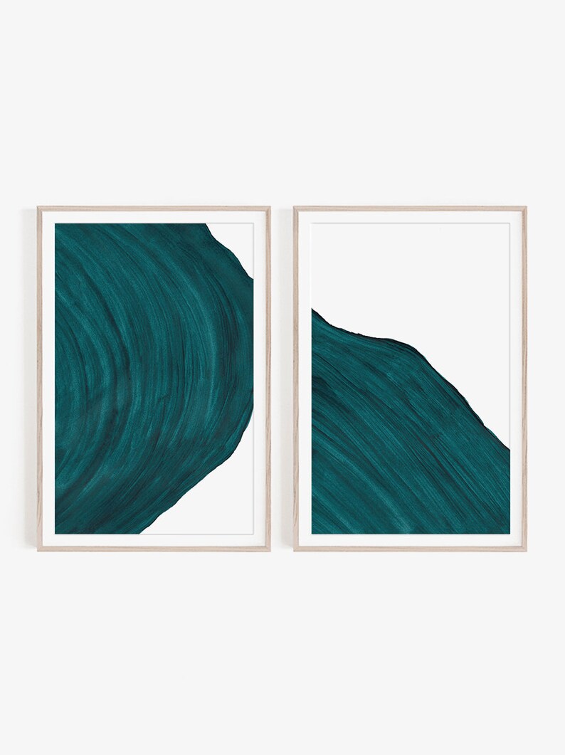 Set of 2 Prints Abstract Prints Abstract Wall Art Digital Etsy