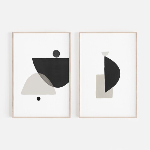 DIY Wall Art Prints Set of 2 Prints Abstract Prints Etsy