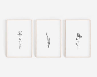 Set of 3 Prints,Black and White Art,Black and White Prints,Minimalist Print,Minimalist Wall Art,Large Wall Art,Prints Set,Prints,Wall Art