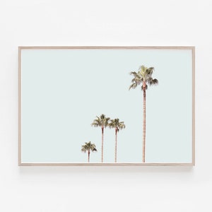 Palm Trees Print,Horizontal Wall Art,Pastel Wall Art,Palm Print,Printable Wall Art,Horizontal Print,Large Wall Art,Palm Tree,Tropical Print