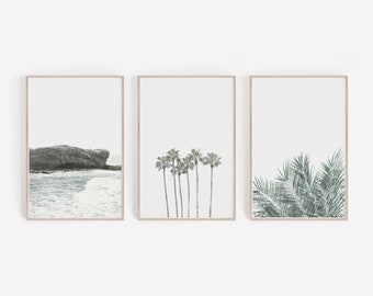 Set of 3 Prints,Prints,Wall Art,Wall Decor,Digital Download,Home Decor,Large Wall Art,Beach Print,Palm Trees Print,Set of Prints,Art Prints