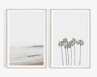 Set of 2 Prints, Prints Set, Palm Tree Print, Beach Print, Beach Wall Art, Art Prints, Set of 2, Wall Art, Prints,Digital Prints, Set Prints