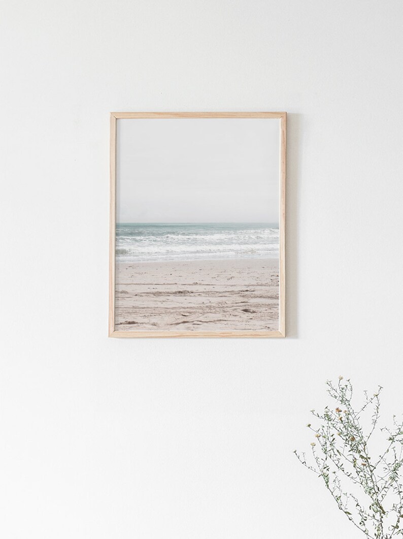 Beach Print Digital Prints Blue Wall Art Beach Decor Beach Etsy