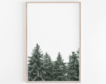 Wald Kunstdruck,Wald Wandkunst,Nordischer Druck,Grüne Wald Kunst,Natur Wandkunst,Natur Druck,Natur KunstDruck,Kiefernbäume,druckbare Wandkunst,Grün