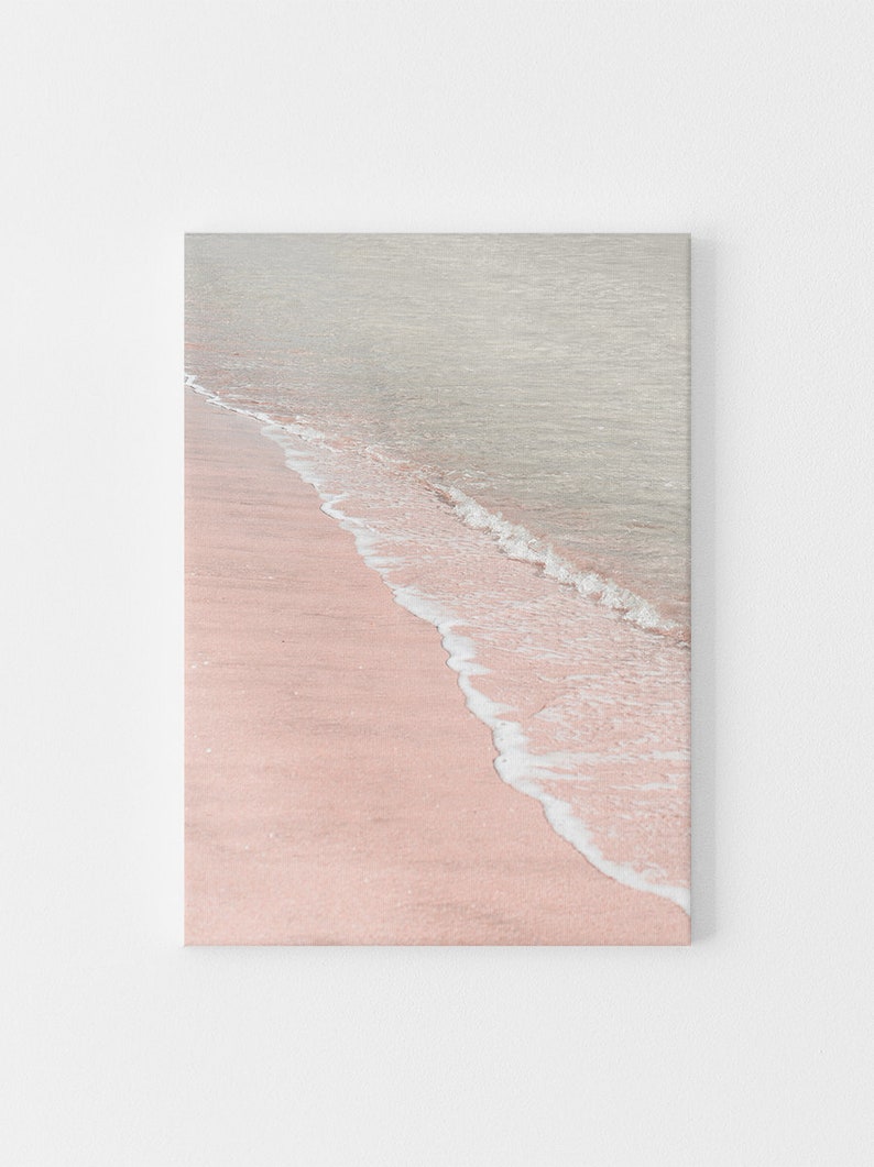 Beach Print Coastal Wall Art Pink Wall Art Coastal Art Etsy