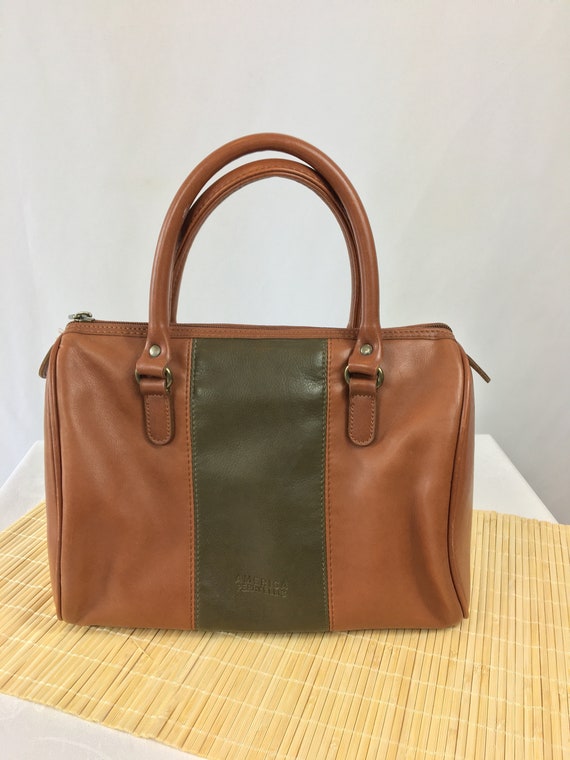 Perry Ellis Leather Top Handle Purse
