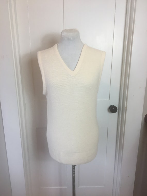 Christian Dior Cream Knit Vest-Size L-Dior Monogra