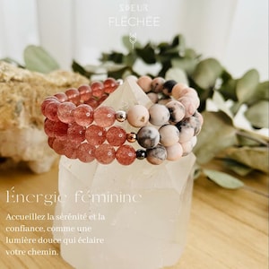 Feminine Energy - Strawberry Quartz - Jasper -
