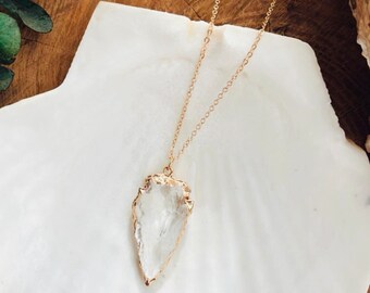 Quartz point necklace - clear ideas