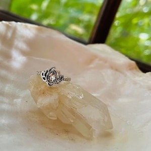 Bague lotus acier inoxidable