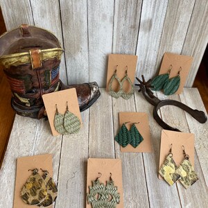 Western leather earrings