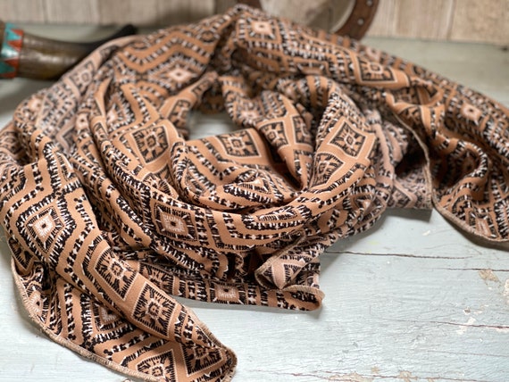Brown Aztec Wild Rag & Mini Sold Rag - Etsy