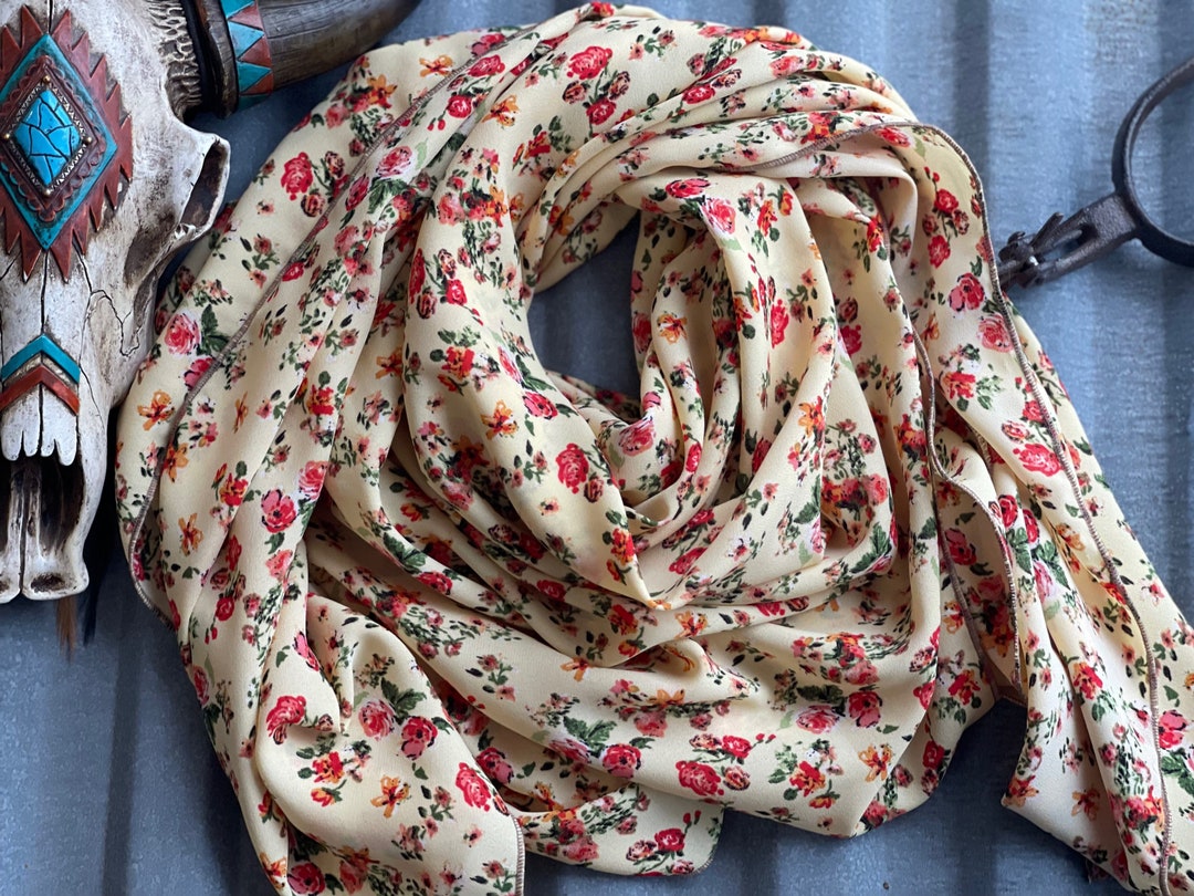 Melon Rag Floral Wild Rag - Etsy
